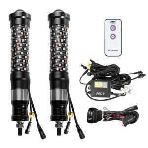 RGB Sprial led whips with RGBW laser whipless